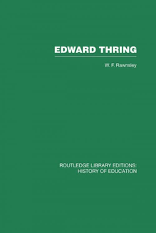 Cover of the book Edward Thring by W F Rawnsley, Taylor and Francis