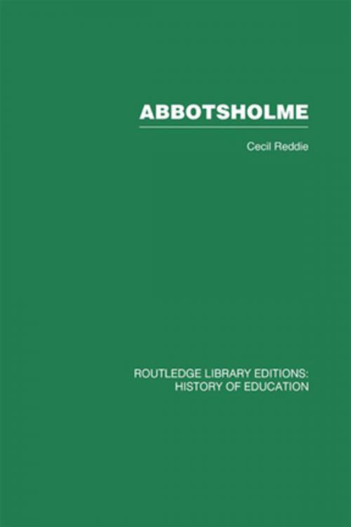 Cover of the book Abbotsholme by Cecil Reddie, Taylor and Francis