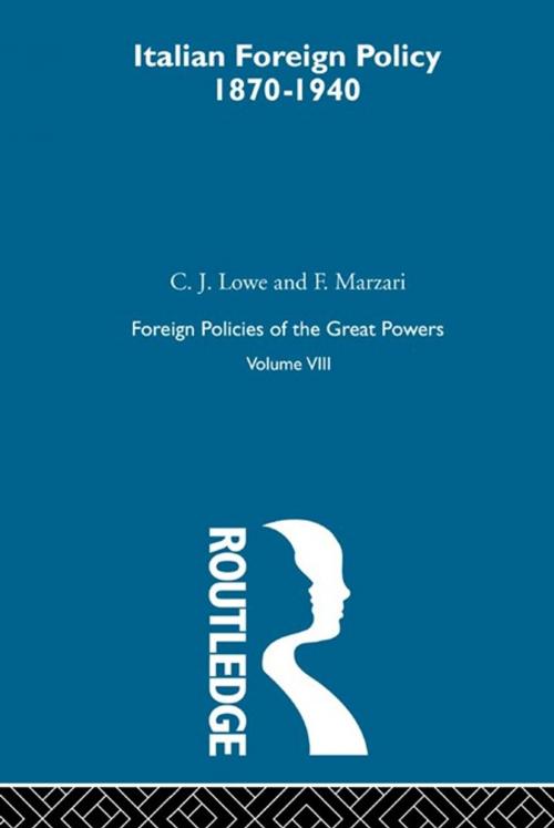 Cover of the book Ital Foreign Pol 1870-1940 V8 by Lowe & Marzari, Taylor and Francis