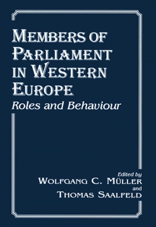 Cover of the book Members of Parliament in Western Europe by , Taylor and Francis