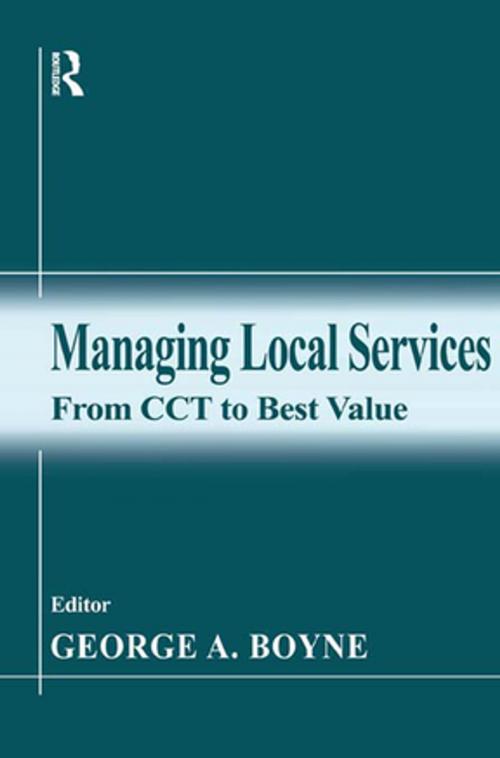 Cover of the book Managing Local Services by , Taylor and Francis