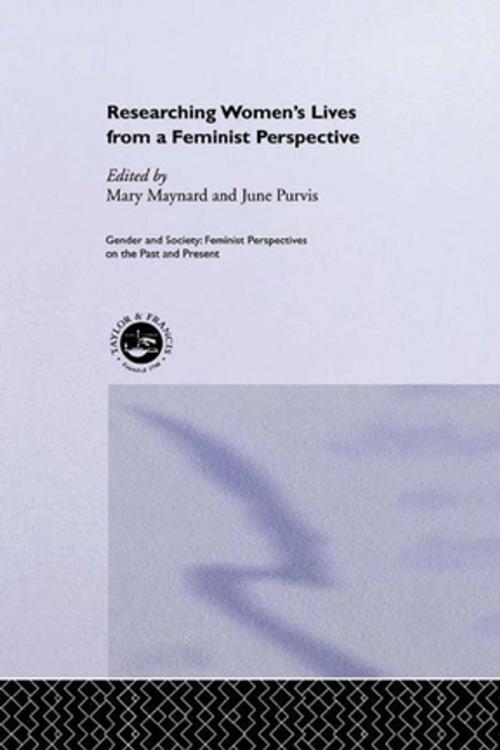 Cover of the book Researching Women's Lives From A Feminist Perspective by , Taylor and Francis