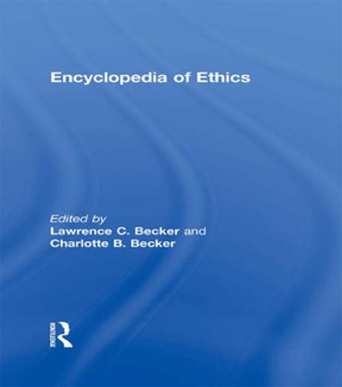 Cover of the book Encyclopedia of Ethics by , Taylor and Francis