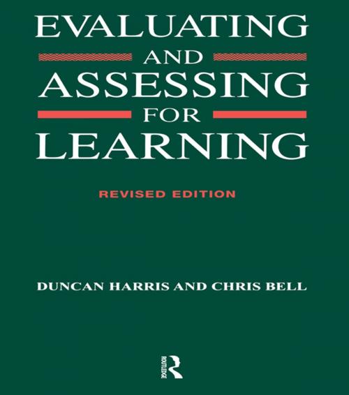 Cover of the book Evaluating and Assessing for Learning by Bell, Chris, Harris, Duncan, Taylor and Francis