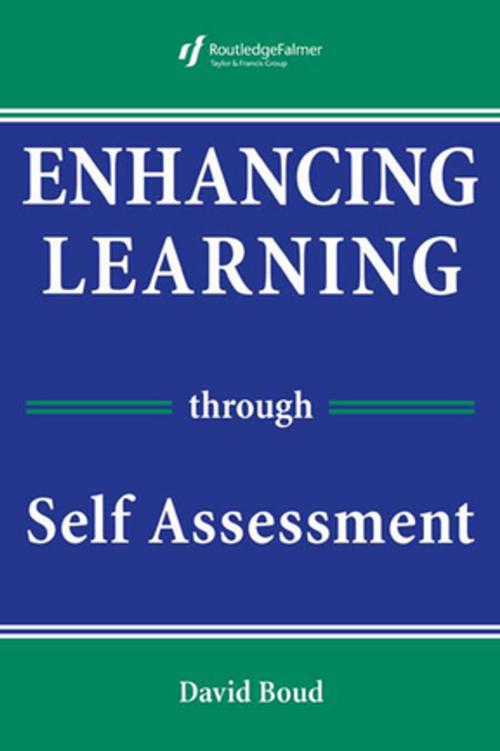 Cover of the book Enhancing Learning Through Self-assessment by David Boud, Taylor and Francis
