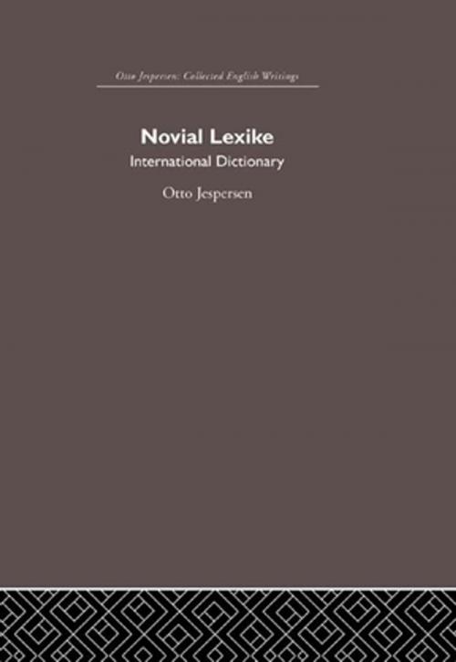 Cover of the book Novial Lexike by Otto Jespersen, Taylor and Francis