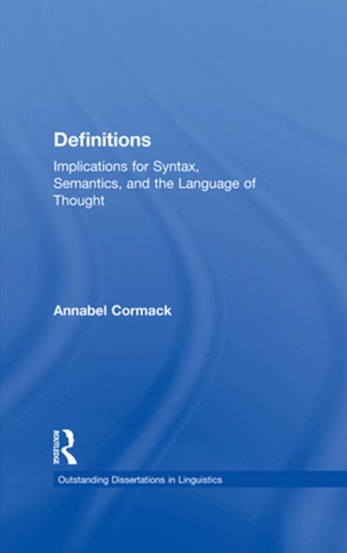 Cover of the book Definitions by Annabel Cormack, Taylor and Francis