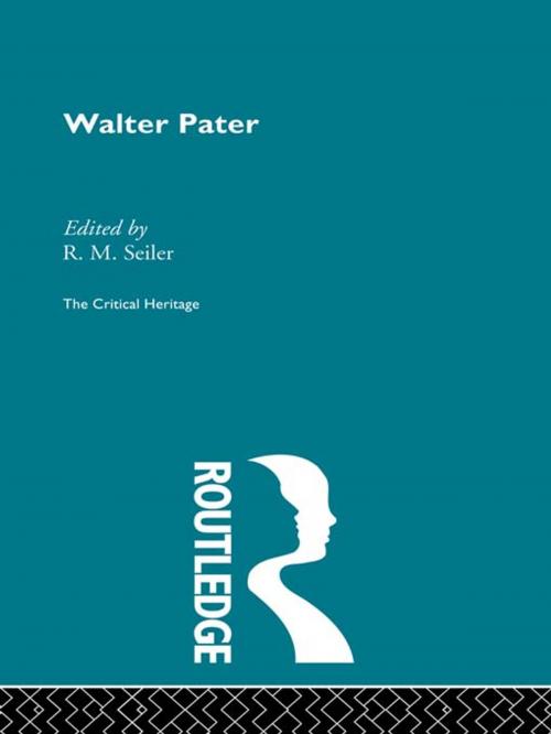 Cover of the book Walter Pater by , Taylor and Francis