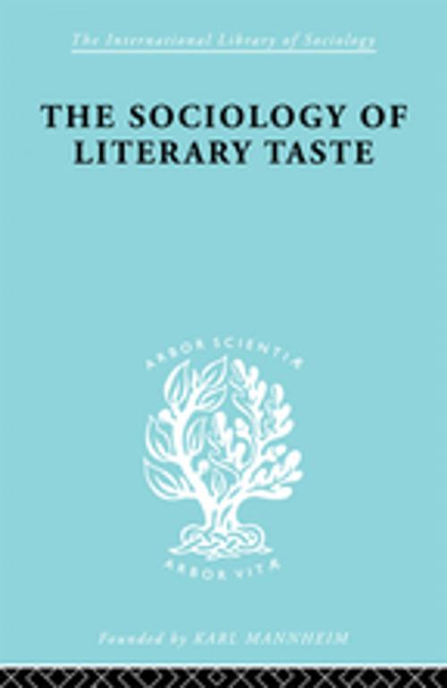 Cover of the book Sociology Lit Taste Ils 90 by , Taylor and Francis