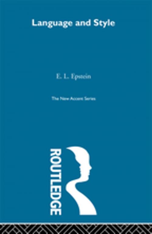 Cover of the book Language and Style by E. L. Epstein, Taylor and Francis