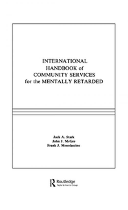 Cover of the book International Handbook of Community Services for the Mentally Retarded by , Taylor and Francis