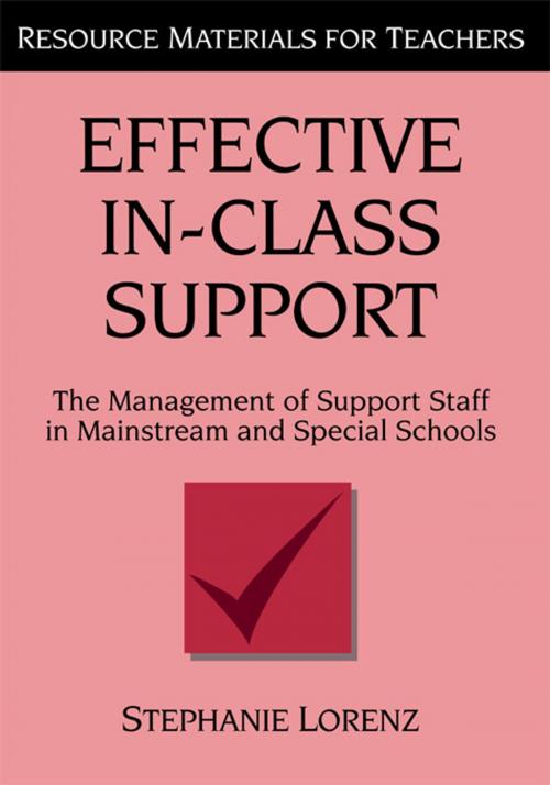 Cover of the book Effective In-Class Support by Stephanie Lorenz, Taylor and Francis