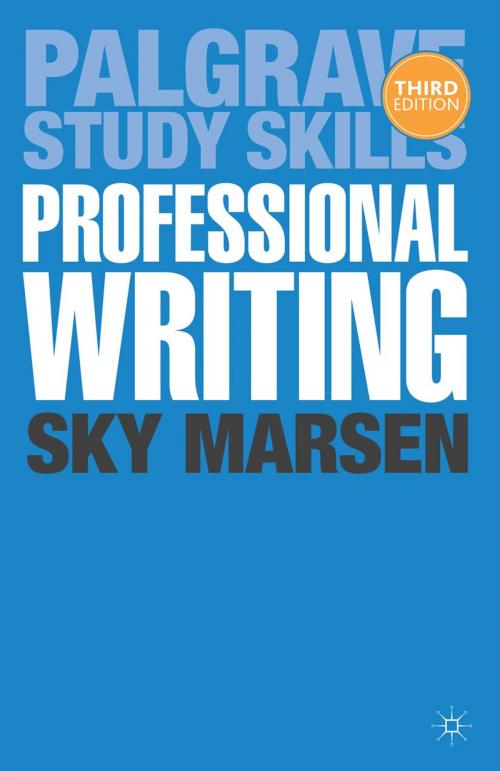 Cover of the book Professional Writing by Sky Marsen, Macmillan Education UK