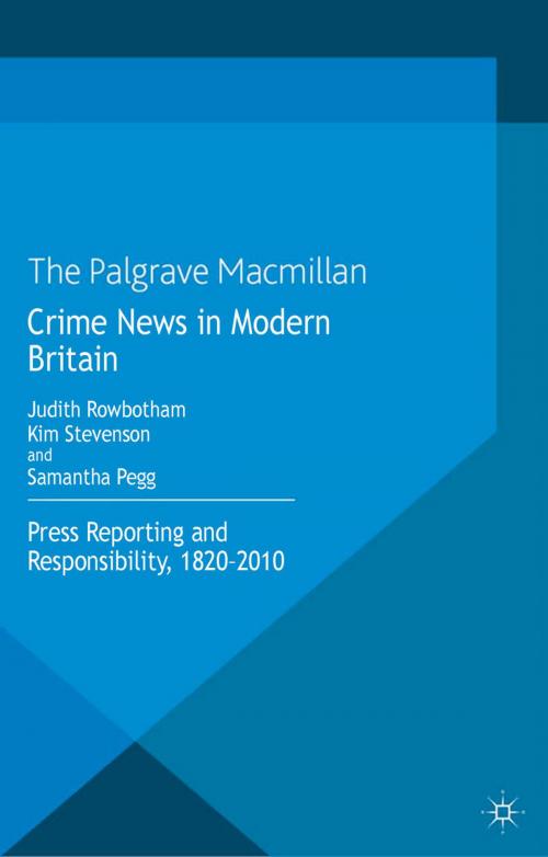 Cover of the book Crime News in Modern Britain by Judith Rowbotham, Kim Stevenson, Samantha Pegg, Palgrave Macmillan UK