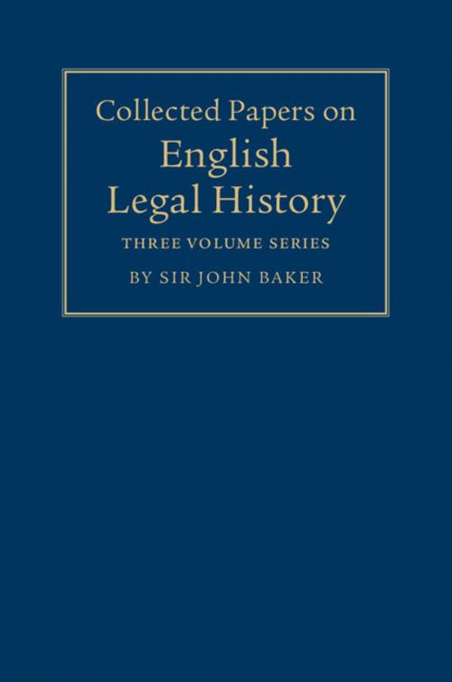Cover of the book Collected Papers on English Legal History by John Baker, Cambridge University Press