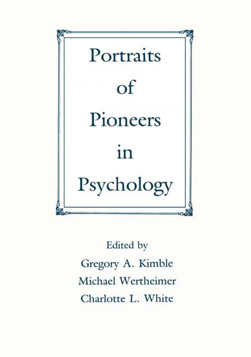 Cover of the book Portraits of Pioneers in Psychology by , Taylor and Francis