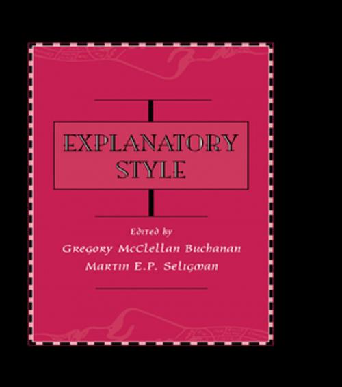 Cover of the book Explanatory Style by , Taylor and Francis