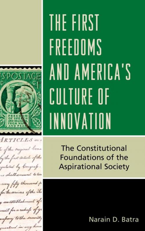 Cover of the book The First Freedoms and America's Culture of Innovation by Narain D. Batra, Rowman & Littlefield Publishers