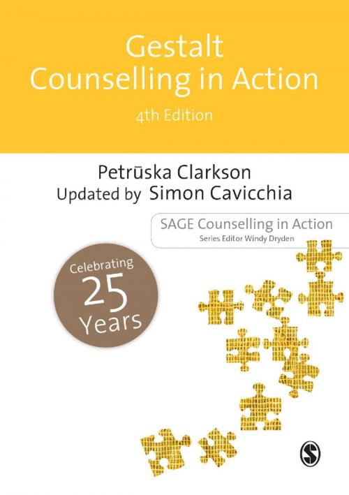 Cover of the book Gestalt Counselling in Action by Professor Petruska Clarkson, Simon Cavicchia, SAGE Publications