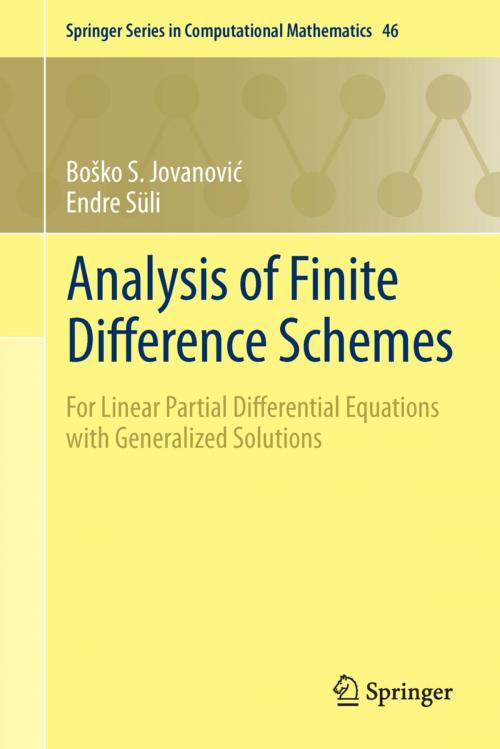 Cover of the book Analysis of Finite Difference Schemes by Boško S. Jovanović, Endre Süli, Springer London