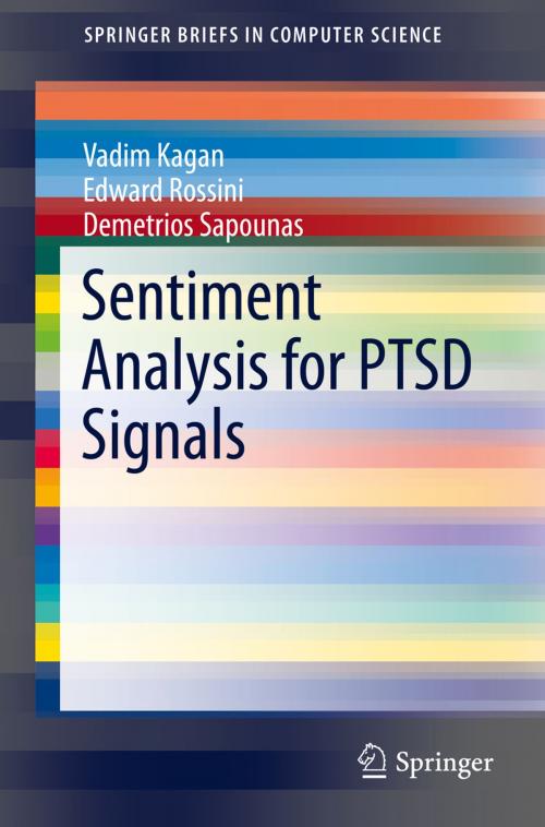Cover of the book Sentiment Analysis for PTSD Signals by Vadim Kagan, Edward Rossini, Demetrios Sapounas, Springer New York