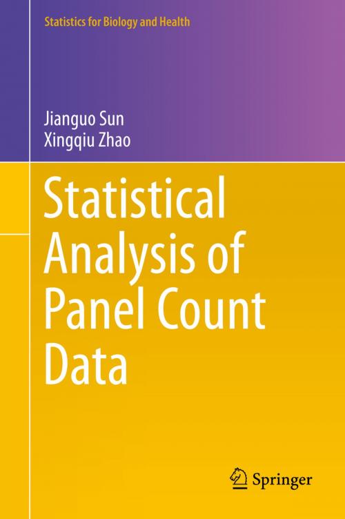 Cover of the book Statistical Analysis of Panel Count Data by Jianguo Sun, Xingqiu Zhao, Springer New York