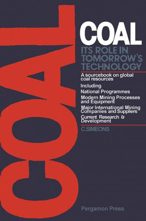 Cover of the book Coal: Its Role in Tomorrow's Technology by Charles Simeons, Elsevier Science
