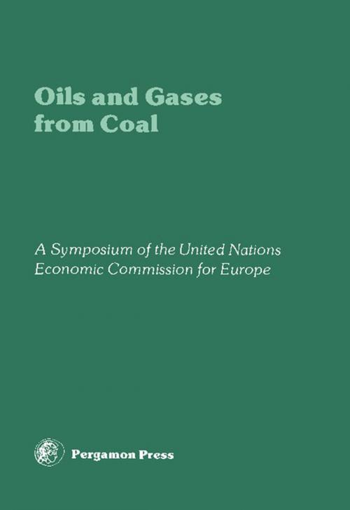 Cover of the book Oils and Gases from Coal by Pergamon Press, Elsevier Science