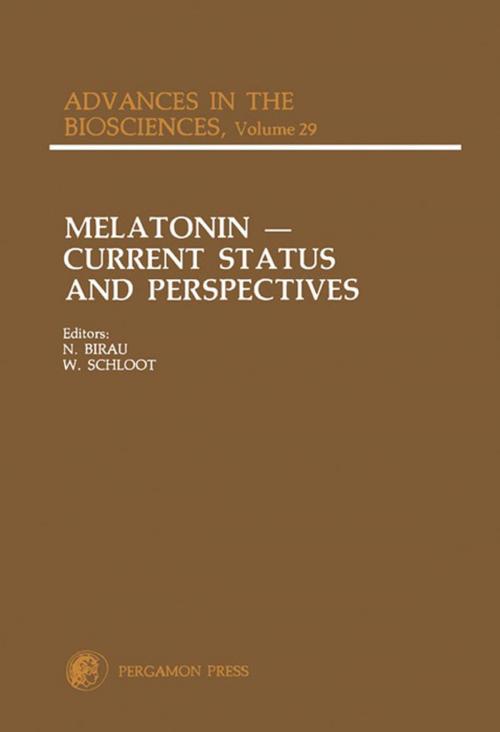 Cover of the book Melatonin: Current Status and Perspectives by , Elsevier Science