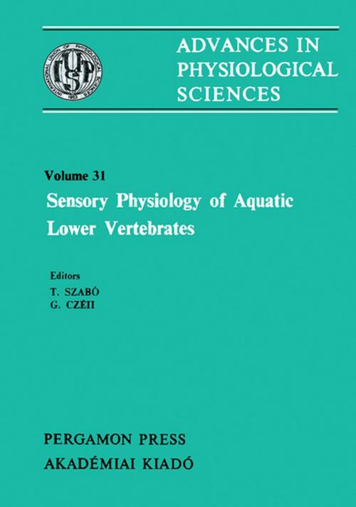 Cover of the book Sensory Physiology of Aquatic Lower Vertebrates by , Elsevier Science