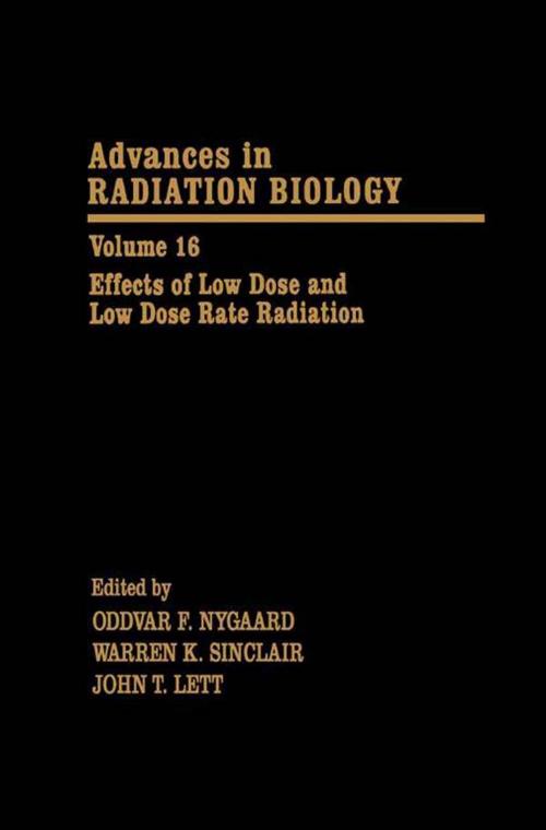 Cover of the book Effects of Low Dose and Low Dose Rate Radiation by , Elsevier Science