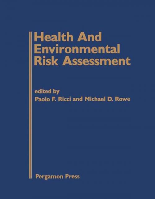 Cover of the book Health and Environmental Risk Assessment by , Elsevier Science