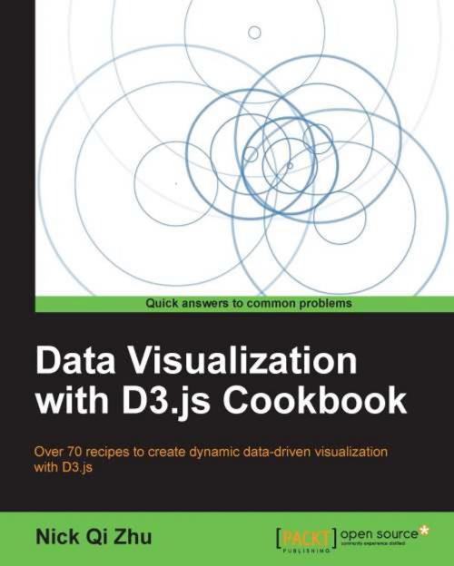 Cover of the book Data Visualization with D3.js Cookbook by Nick Qi Zhu, Packt Publishing