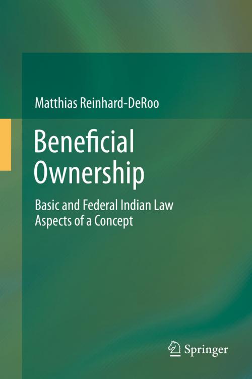 Cover of the book Beneficial Ownership by Matthias Reinhard-DeRoo, Springer International Publishing