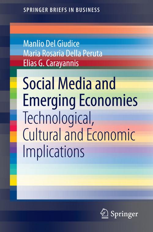Cover of the book Social Media and Emerging Economies by Elias G. Carayannis, Maria Rosaria Della Peruta, Manlio Del Giudice, Springer International Publishing