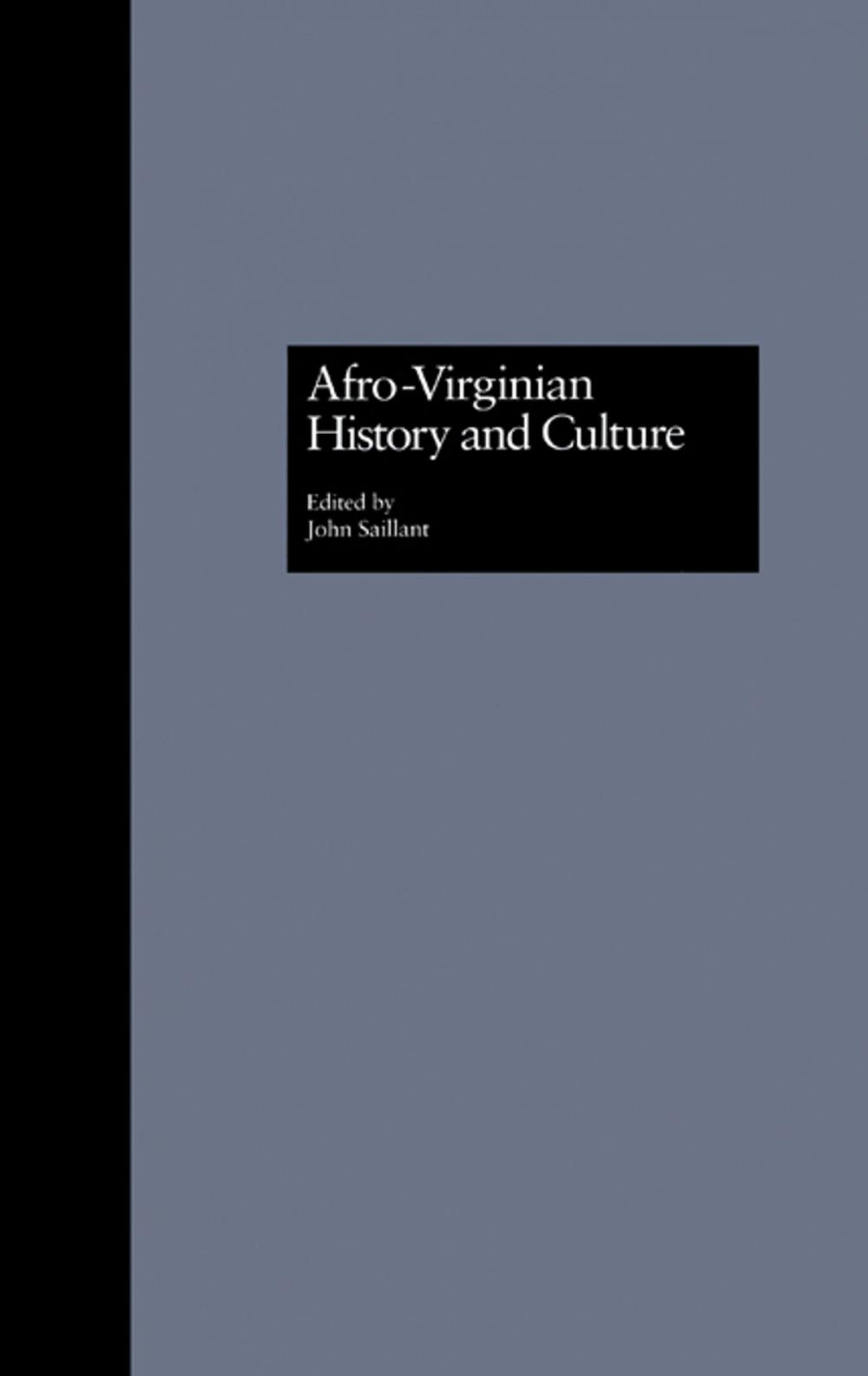 Big bigCover of Afro-Virginian History and Culture