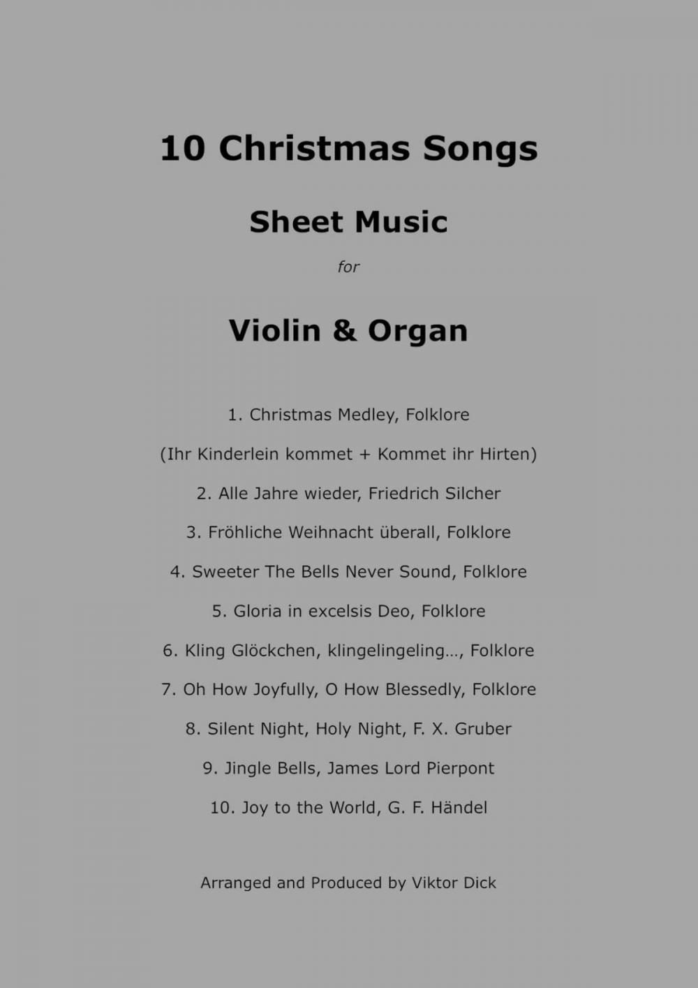 Big bigCover of 10 Christmas Songs (Violin & Organ)