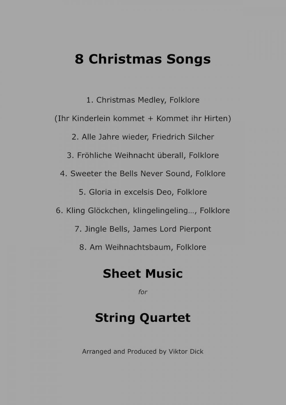 Big bigCover of 8 Christmas Songs (String Quartet)