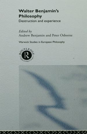 Cover of the book Walter Benjamin's Philosophy by Elia Zureik