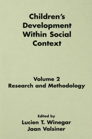 Cover of the book Children's Development Within Social Context by Jason Corburn
