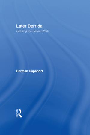 Cover of the book Later Derrida by Gayle Westerberg, Leslie Davison