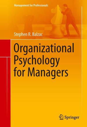 Cover of the book Organizational Psychology for Managers by D.C. Walsh, R.H. Egdahl
