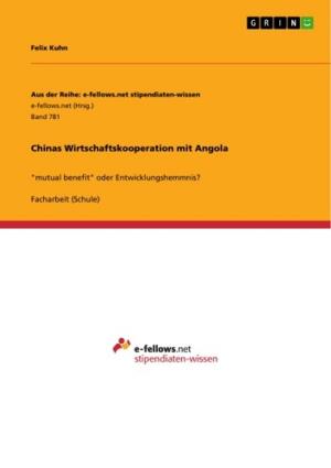 Cover of the book Chinas Wirtschaftskooperation mit Angola by Elisa Berlin