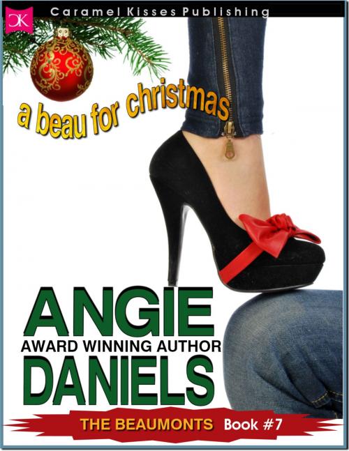 Cover of the book A Beau for Christmas by Angie Daniels, Caramel Kisses Publishing