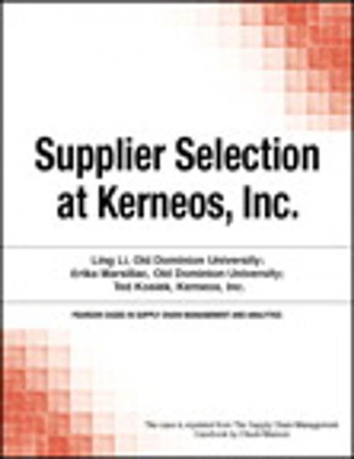 Cover of the book Supplier Selection at Kerneos, Inc. by Chuck Munson, Pearson Education