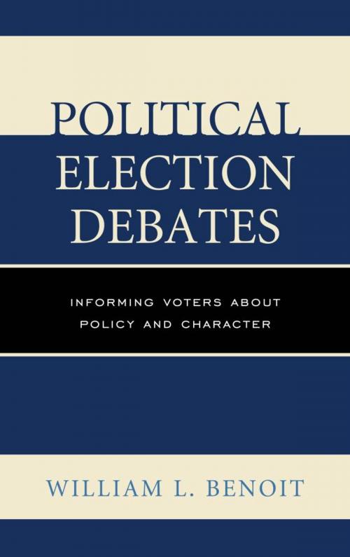 Cover of the book Political Election Debates by William L. Benoit, Lexington Books