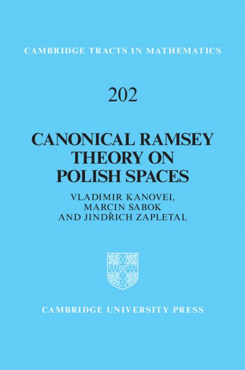 Cover of the book Canonical Ramsey Theory on Polish Spaces by Vladimir Kanovei, Marcin Sabok, Jindřich Zapletal, Cambridge University Press