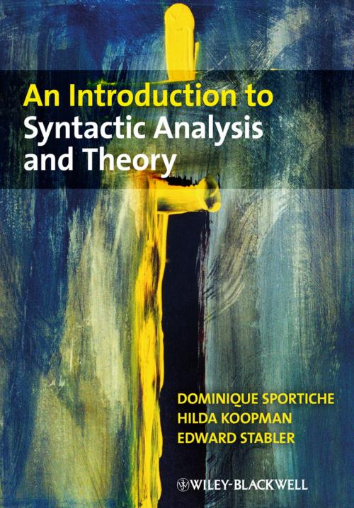 Cover of the book An Introduction to Syntactic Analysis and Theory by Dominique Sportiche, Hilda Koopman, Edward Stabler, Wiley