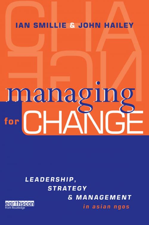 Cover of the book Managing for Change by John Hailey, Taylor and Francis