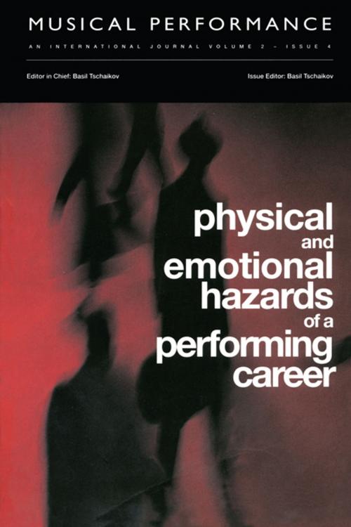 Cover of the book Physical and Emotional Hazards of a Performing Career by , Taylor and Francis
